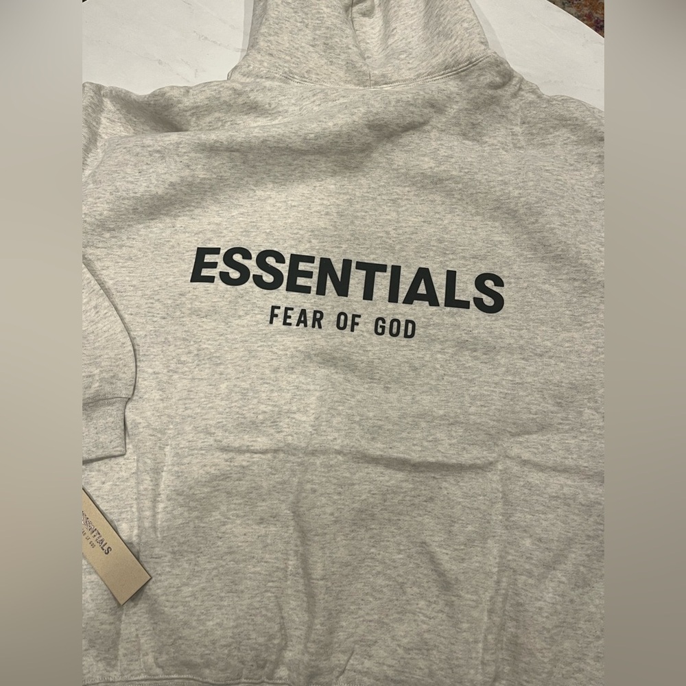 Fear of God Essentials Hoodies light heather gray M L - Picture 2 of 7